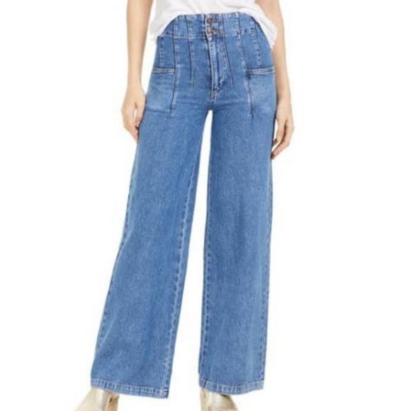 Free People Denim - Free People High Rise Wide Leg Jeans 27